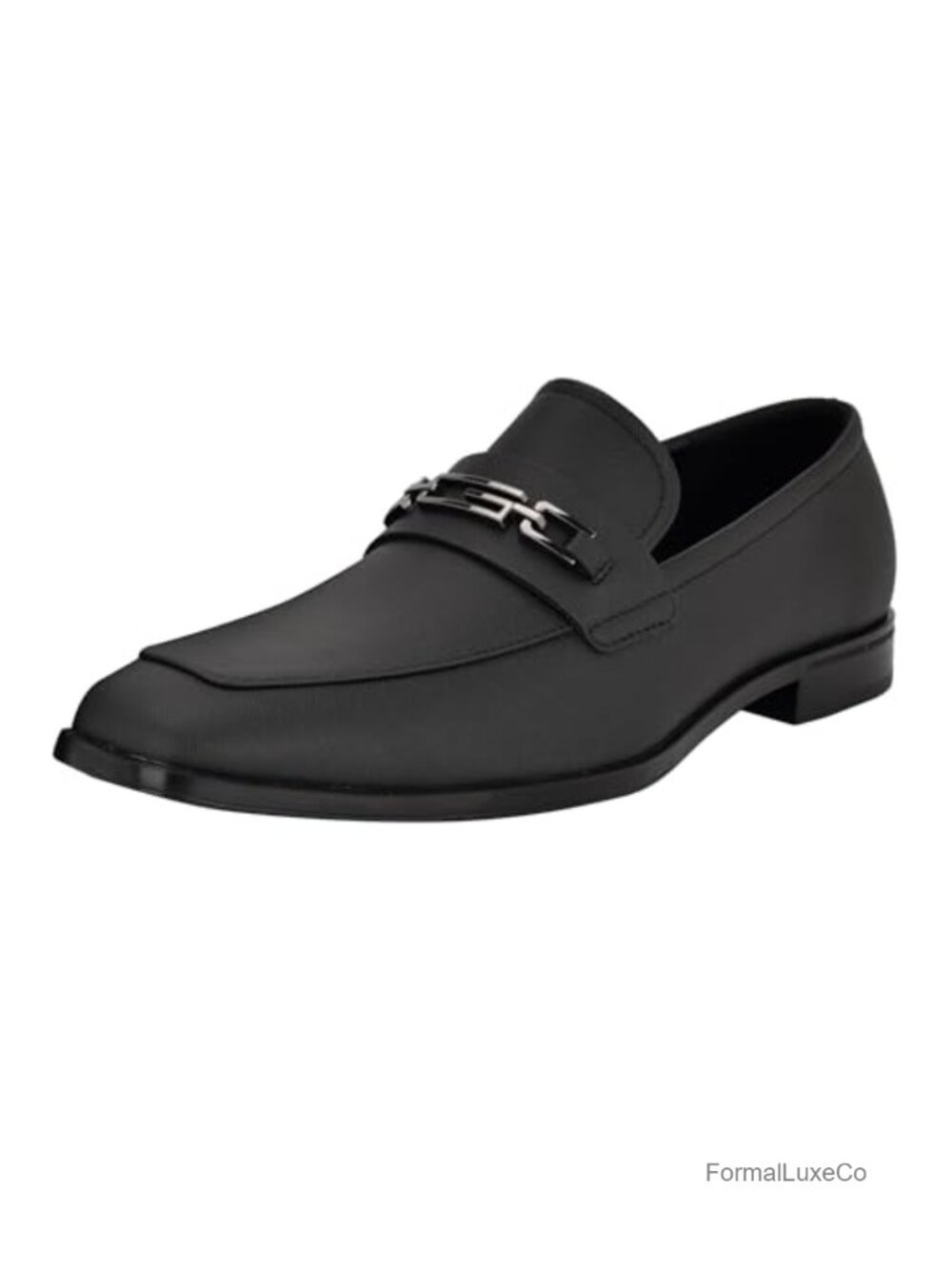 Men's Square Toe Faux Leather Slip-On Dress Loafers Memory Foam